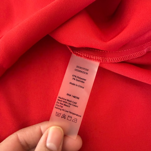 Universal Standard Moro Bias Cut Swing A-Line Jersey Satin Midi Skirt Red Sz 18 - Picture 11 of 11